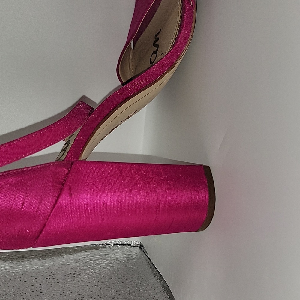 Women's Yaro Silk Block Heel Ankle Strap Sandals Size 8.5 - Picture 4 of 10